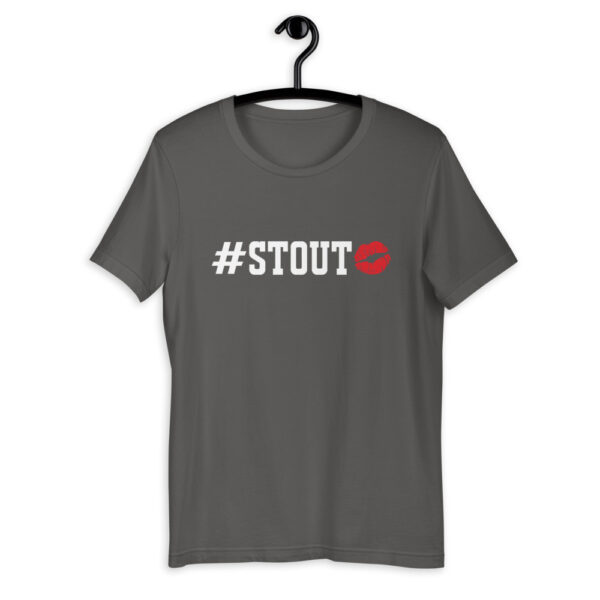 Grijs kleurige #stout T-shirt